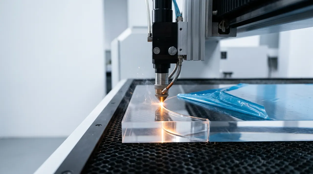 Plexi w Kontakcie z Żywnością – Wymogi Sanitarne i Właściwości PMMA — kadr techniczny z pracowni